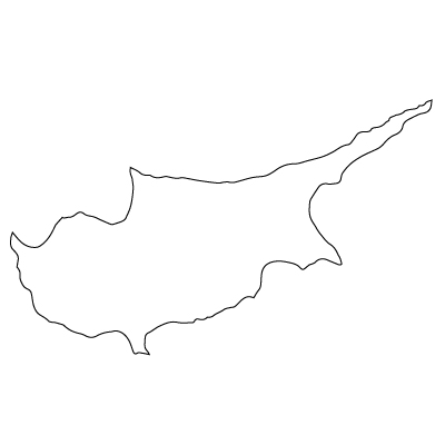 キプロス共和国無料フリーイラスト｜無地(白)